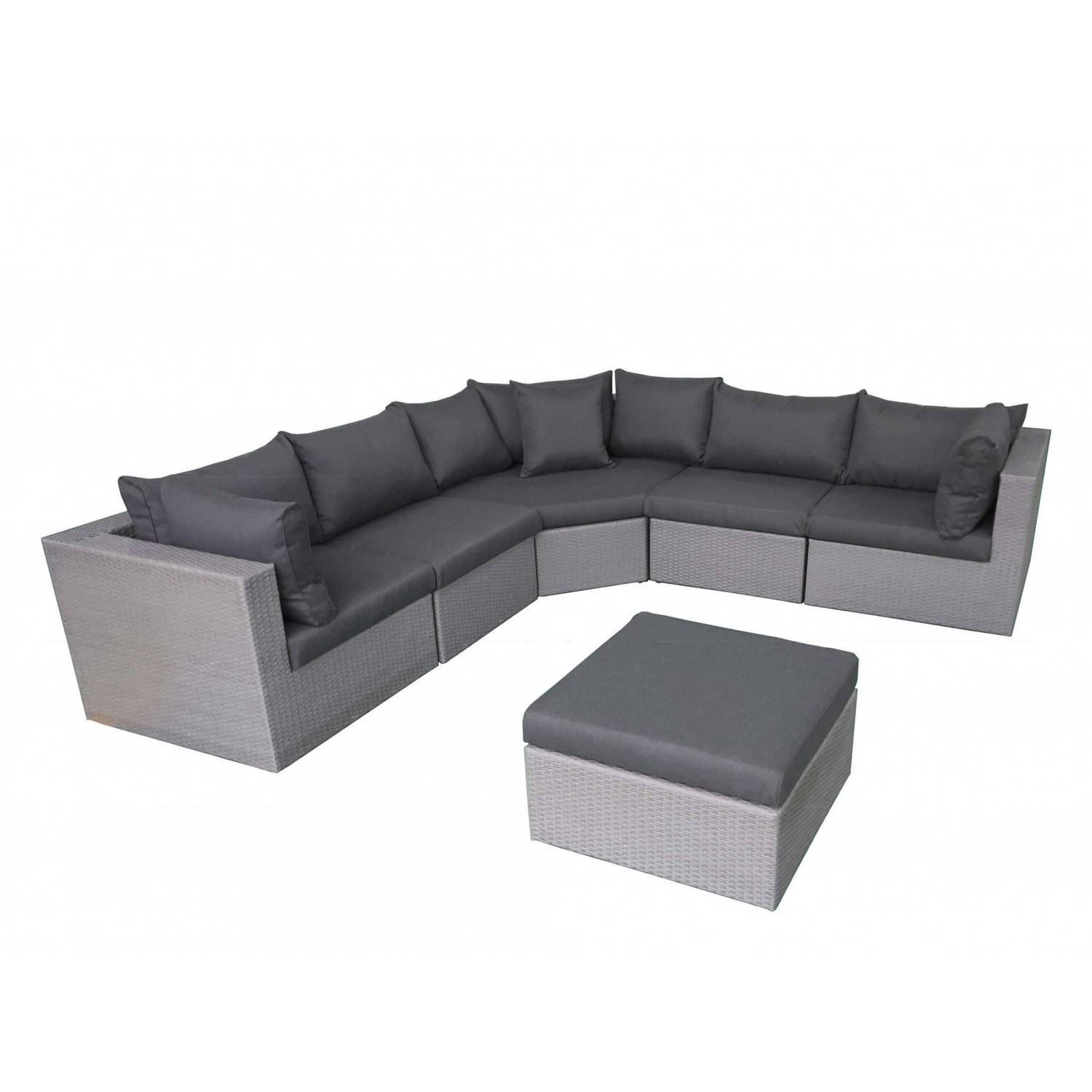 Fonteyn Loungeset Salou Xl Dark Grey - Grijs