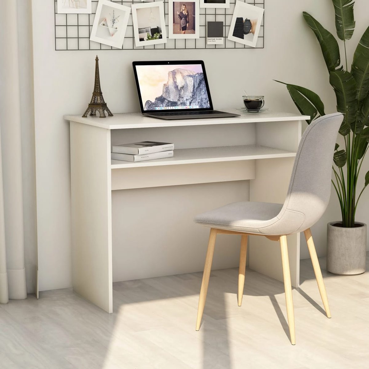 Vidaxl Bureau 90x50x74 Cm Spaanplaat - Wit