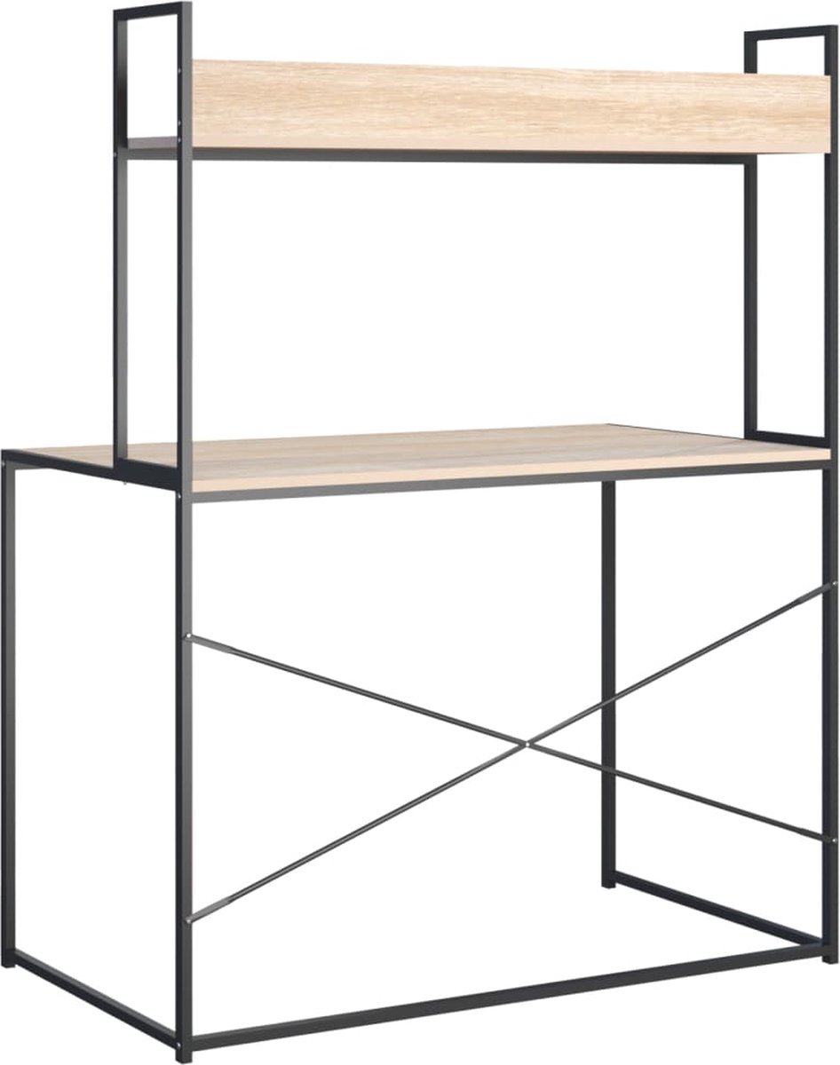 Vidaxl Computerbureau 110x60x138 Cm Spaanplaat En Eikenkleurig - Bruin
