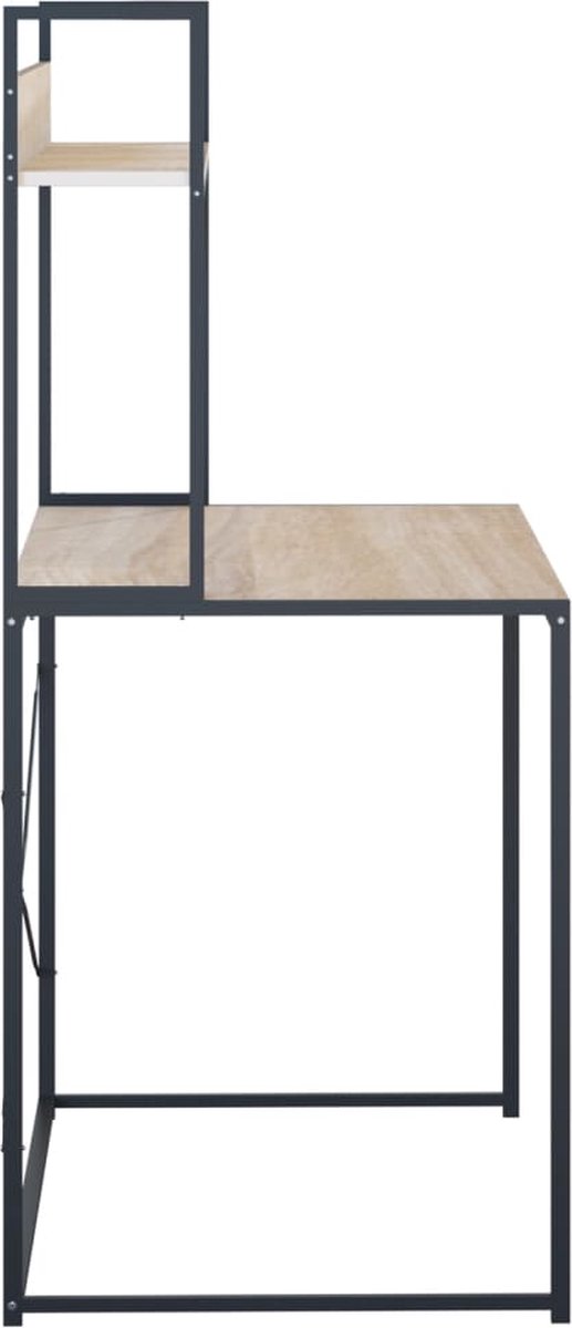 Vidaxl Computerbureau 110x60x138 Cm Spaanplaat En Eikenkleurig - Bruin