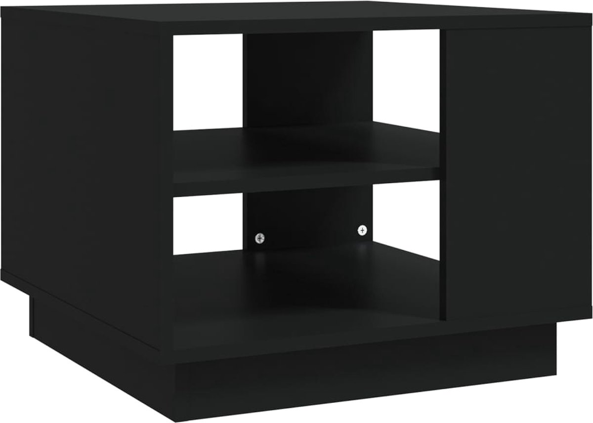 Vidaxl Salontafel 55x55x43 Cm Spaanplaat - Zwart