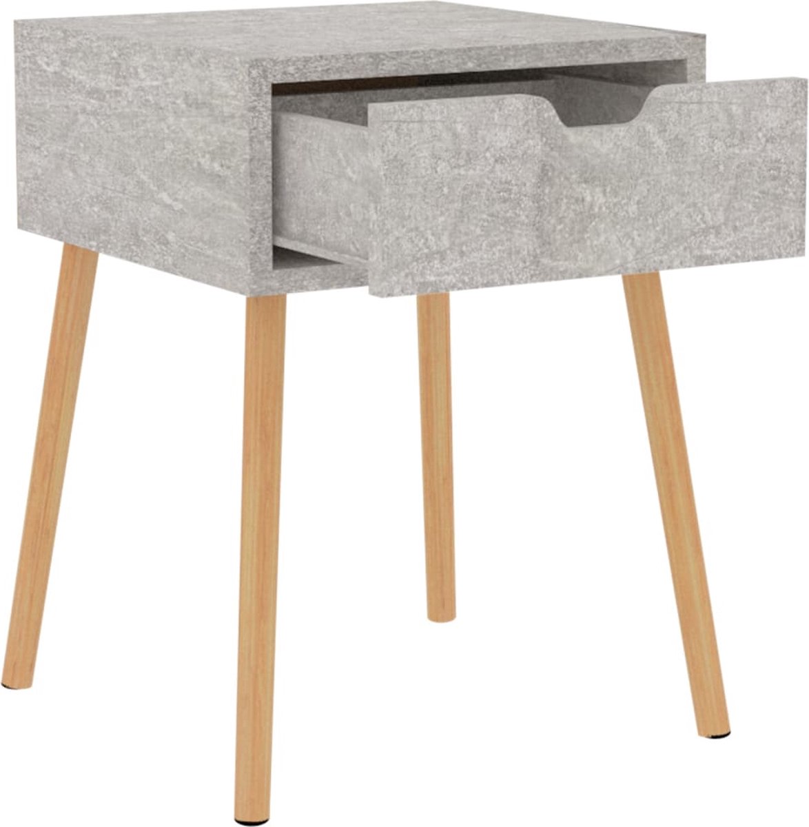 Vidaxl Nachtkastje 40x40x56 Cm Spaanplaat Beton - Grijs