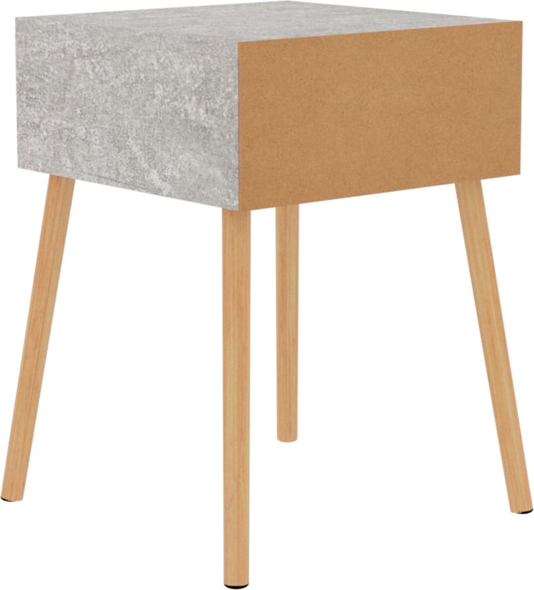 Vidaxl Nachtkastje 40x40x56 Cm Spaanplaat Beton - Grijs