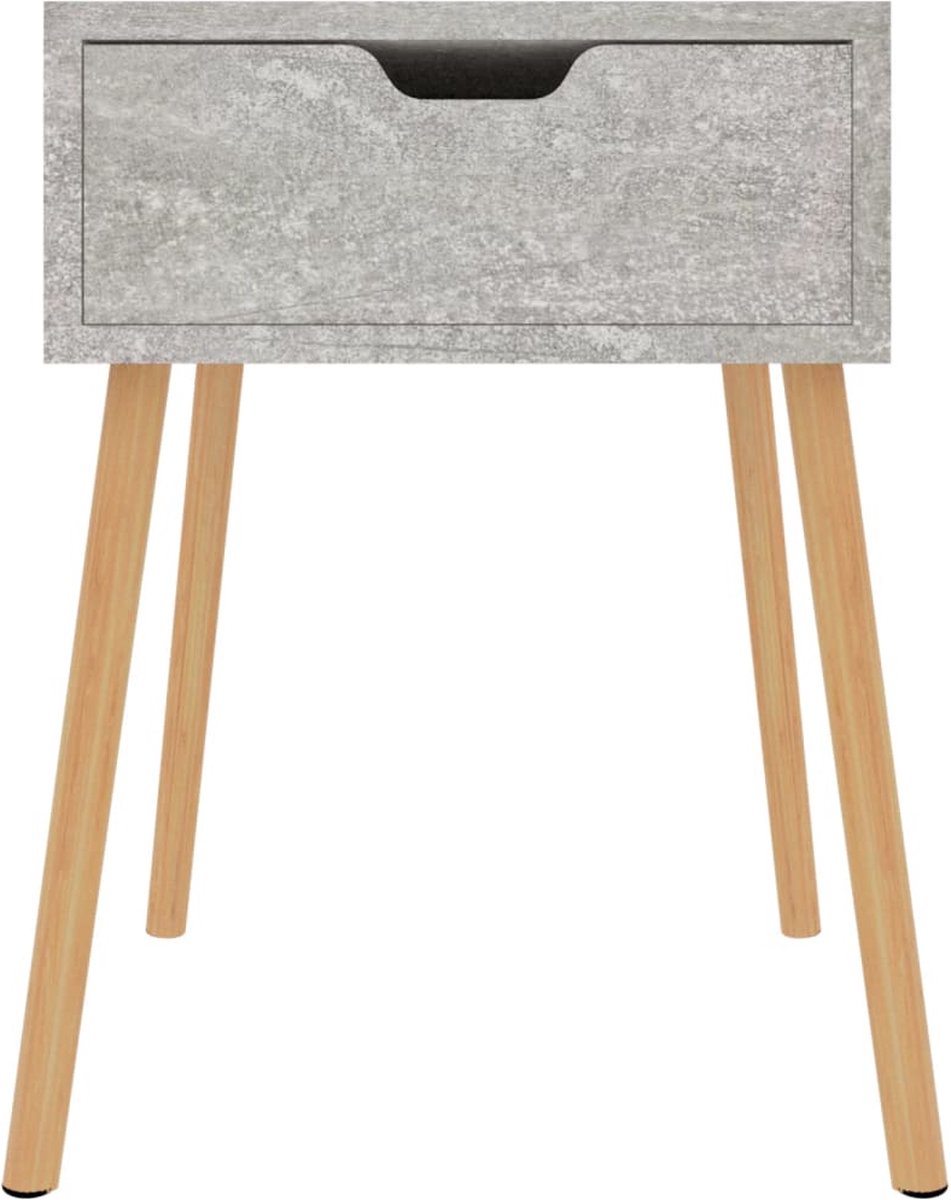 Vidaxl Nachtkastje 40x40x56 Cm Spaanplaat Beton - Grijs