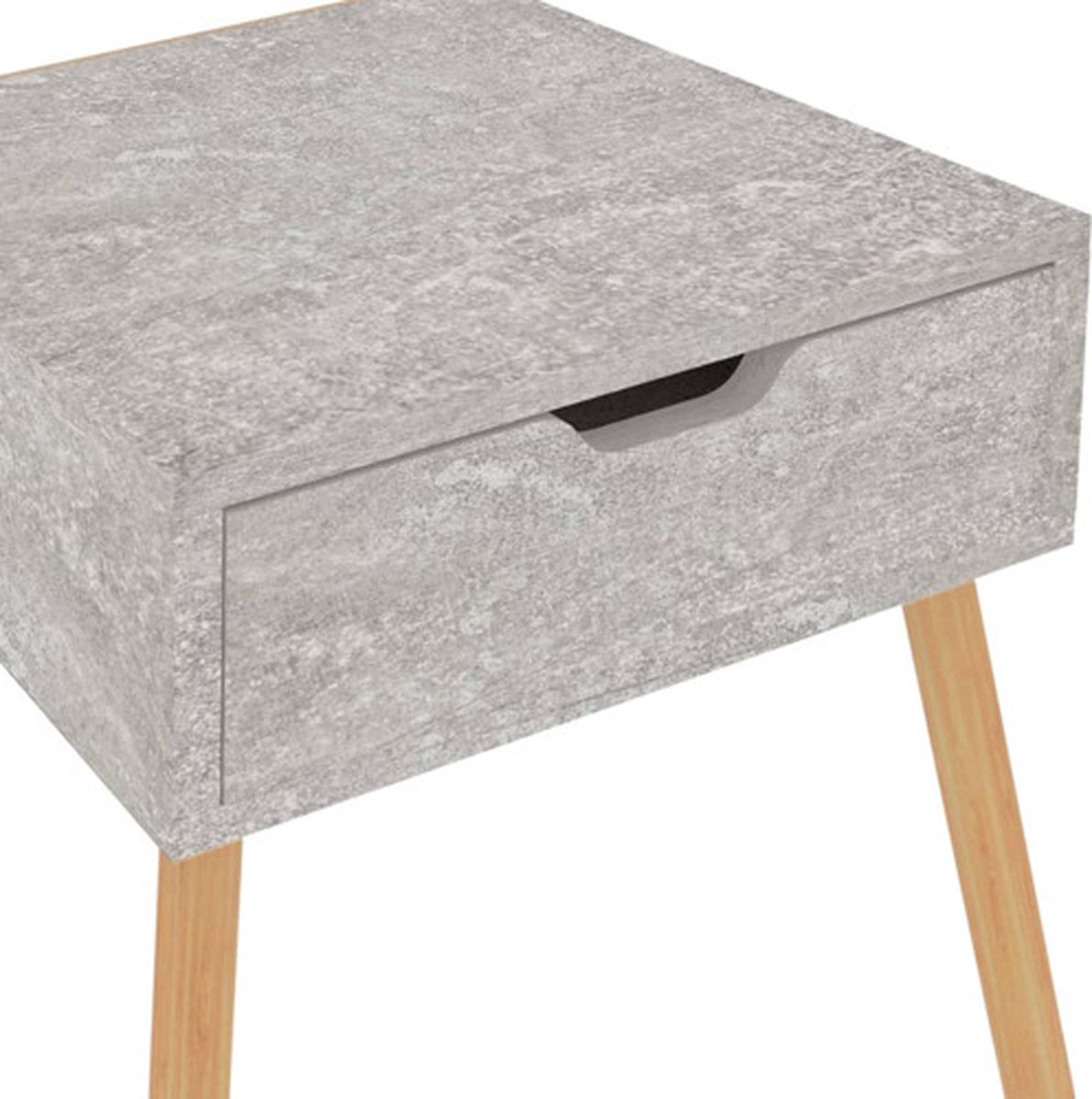 Vidaxl Nachtkastje 40x40x56 Cm Spaanplaat Beton - Grijs