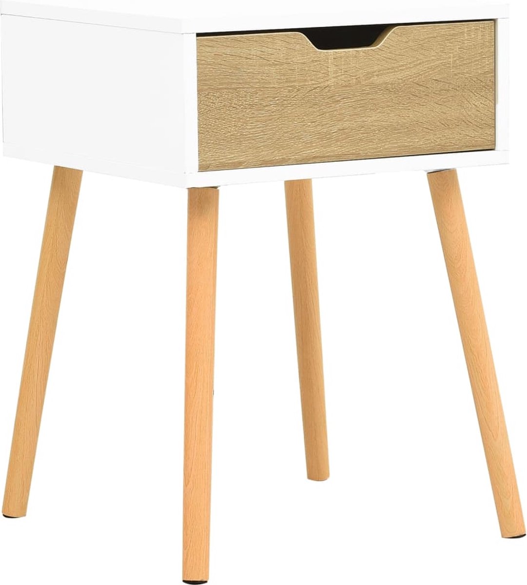 Vidaxl Nachtkastje 40x40x56 Cm Spaanplaat En Sonoma Eikenkleurig - Beige