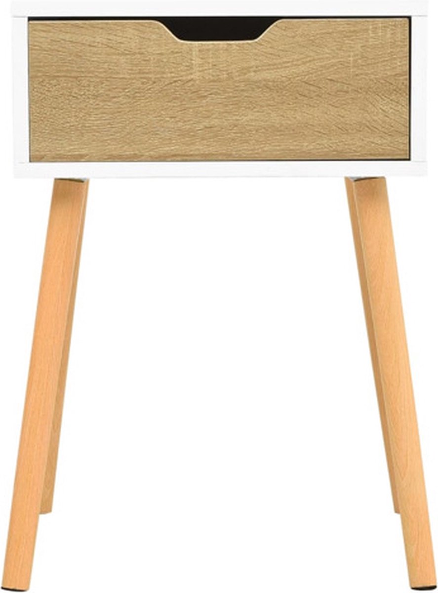 Vidaxl Nachtkastje 40x40x56 Cm Spaanplaat En Sonoma Eikenkleurig - Beige