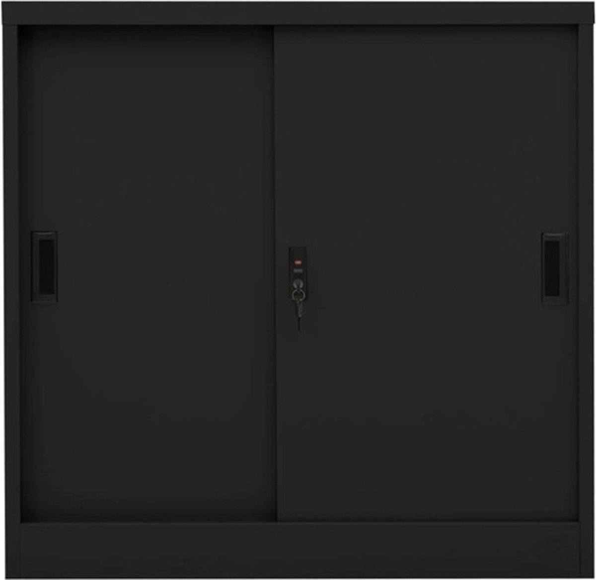 Vidaxl Kantoorkast Met Schuifdeuren 90x40x90 Cm Staal - Zwart