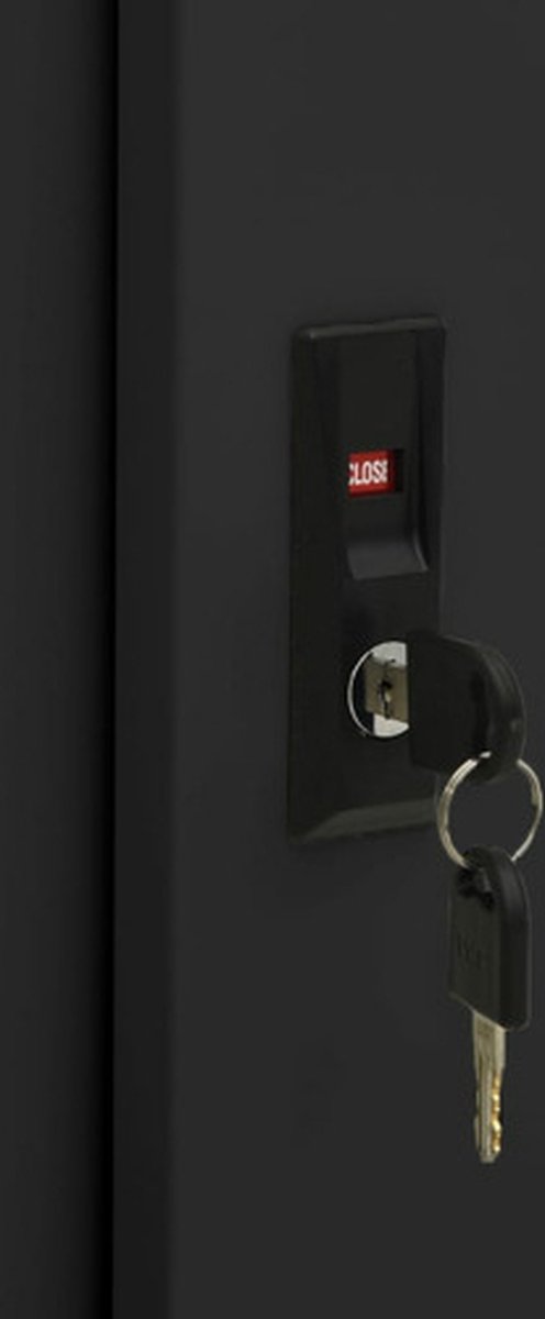 Vidaxl Kantoorkast Met Schuifdeuren 90x40x90 Cm Staal - Zwart