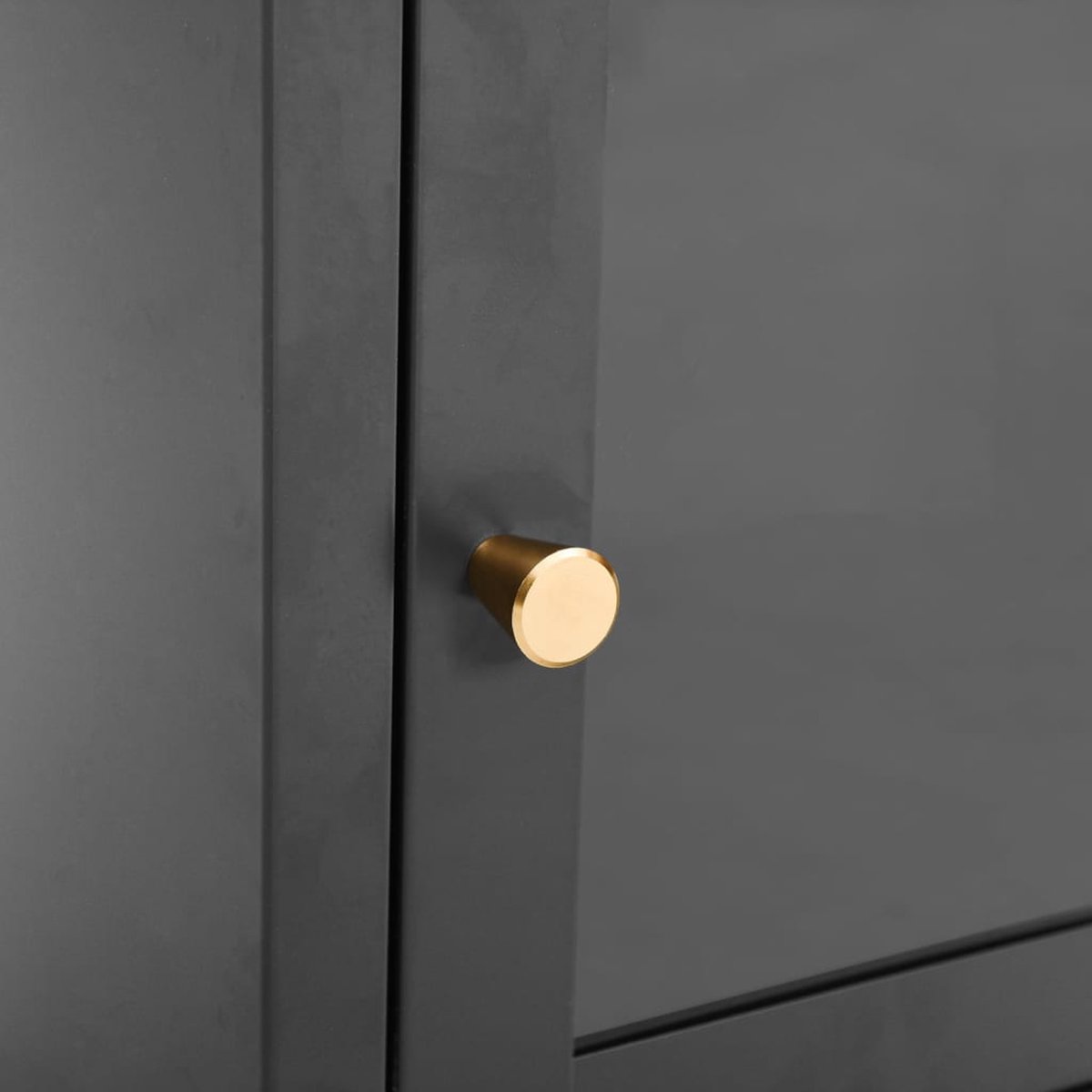 Vidaxl Nachtkastjes 2 St 40x30x54,5 Cm Staal En Glas Antracietkleurig - Grijs