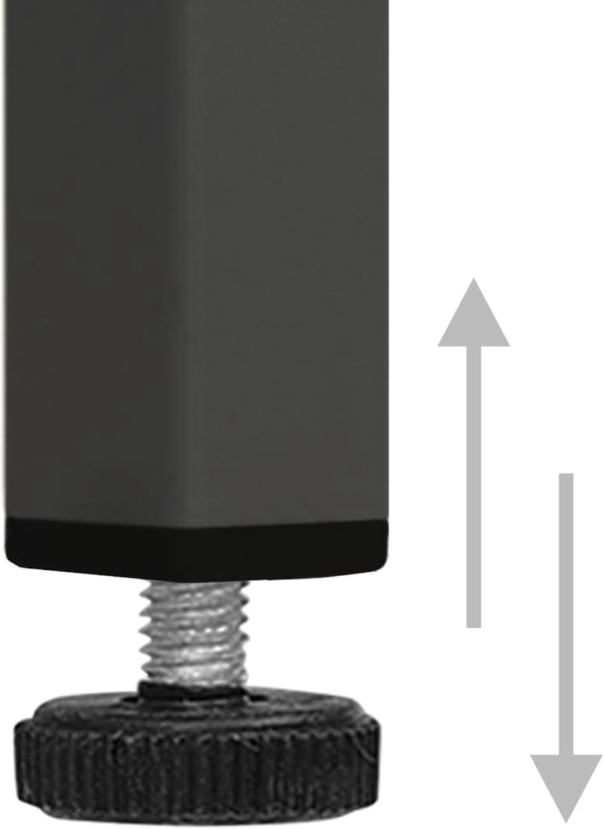 Vidaxl Nachtkastjes 2 St 40x30x54,5 Cm Staal En Glas Antracietkleurig - Grijs