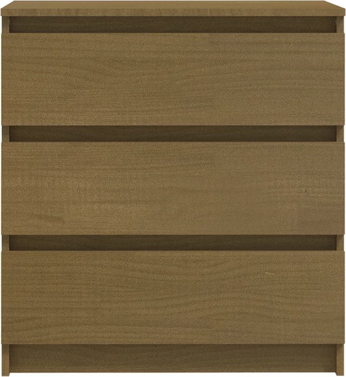 Vidaxl Nachtkastje 60x36x64 Cm Massief Grenenhout Honing - Bruin