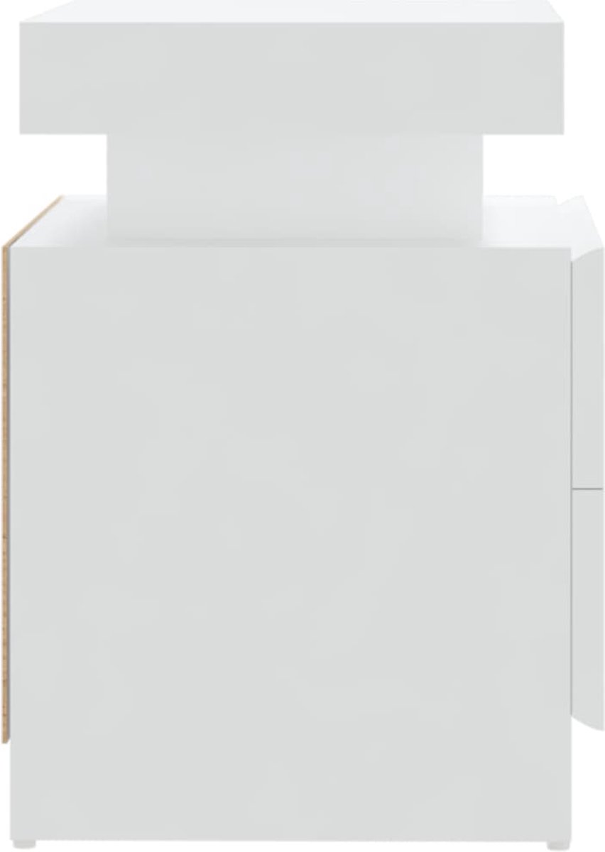 Vidaxl Nachtkastje 45x35x52 Cm Spaanplaat - Wit