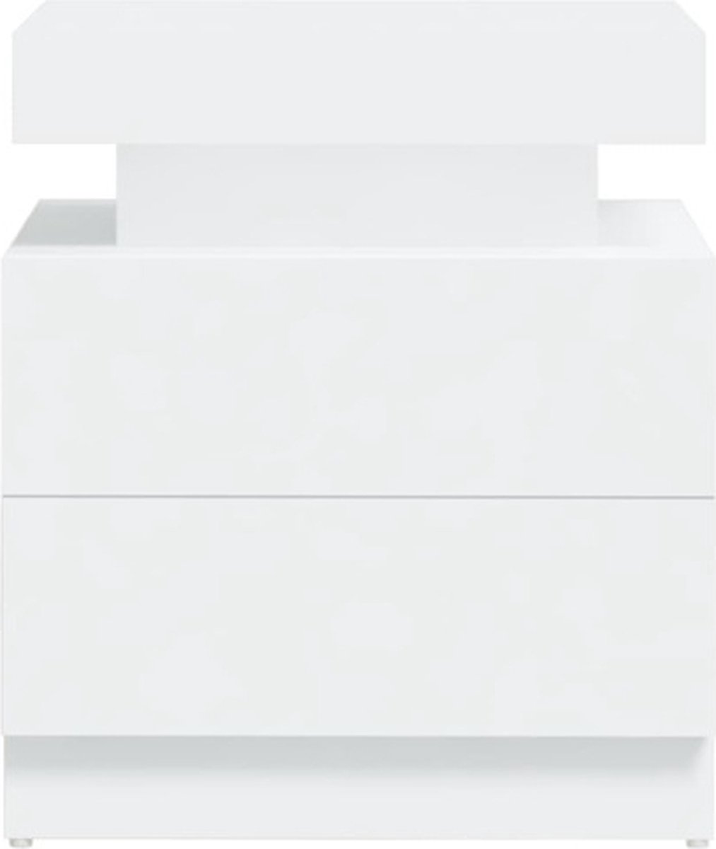 Vidaxl Nachtkastje 45x35x52 Cm Spaanplaat - Wit