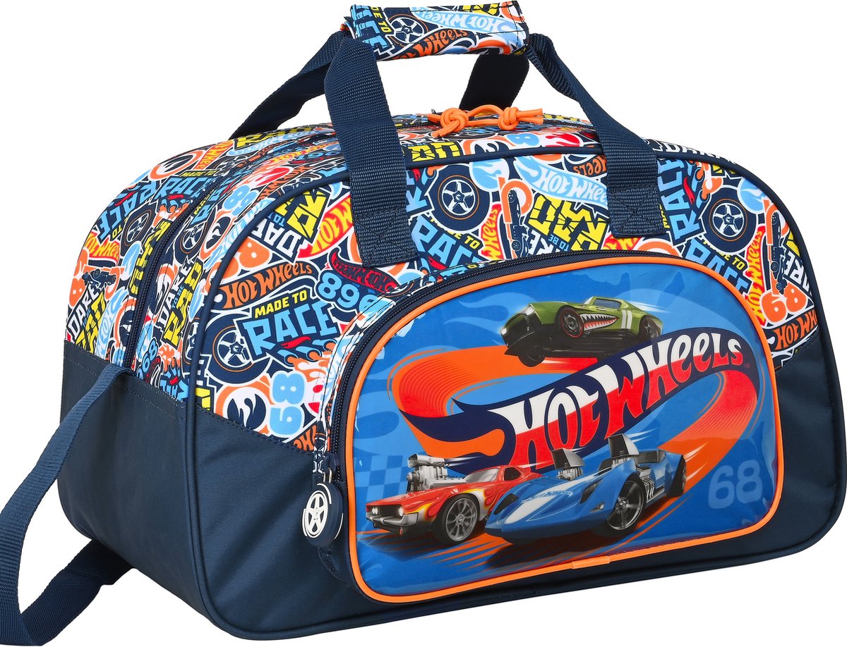 Hot Wheels Sporttas Rally - 40 X 24 X 23 Cm - Polyester - Blauw