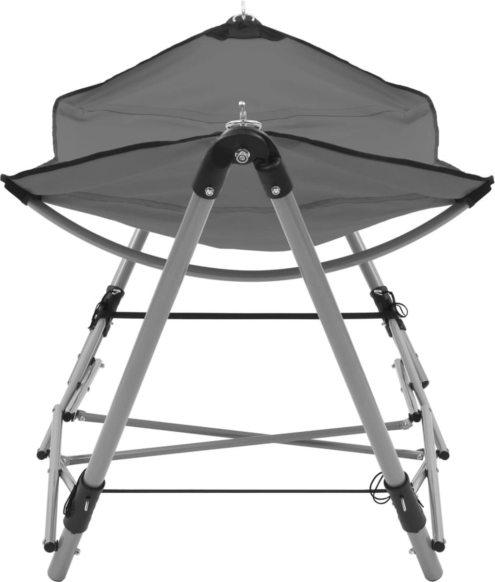 Vidaxl Hangmat Met Inklapbare Standaard - Grijs