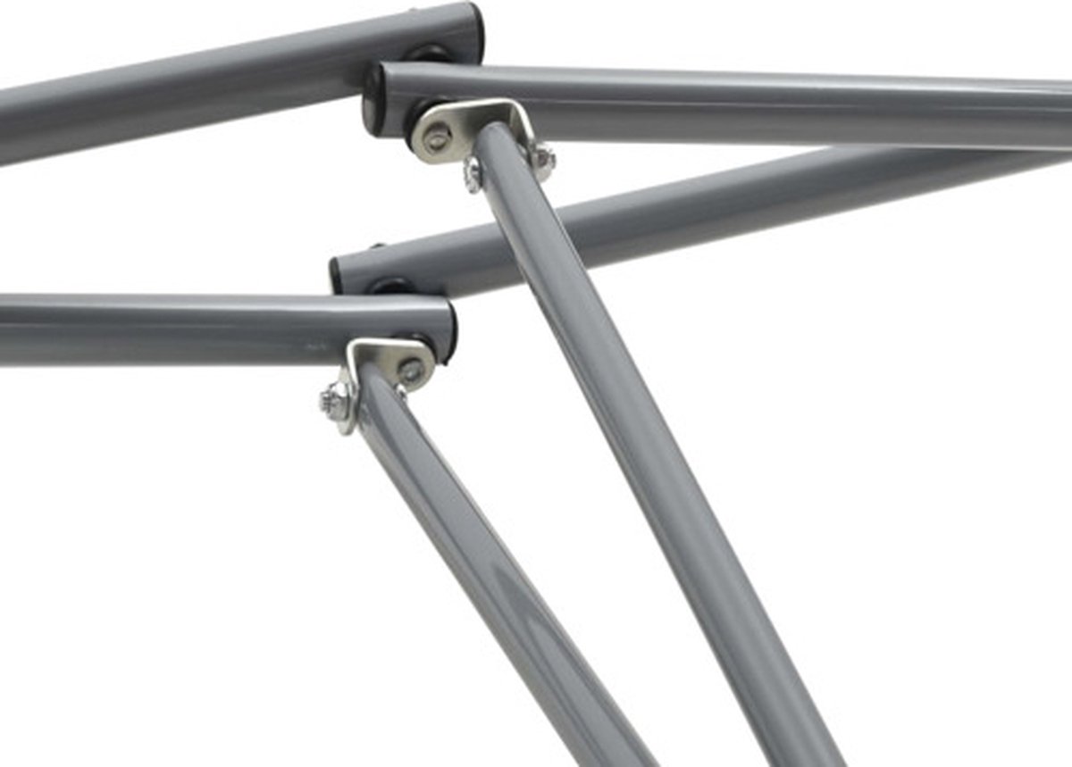 Vidaxl Hangmat Met Inklapbare Standaard - Grijs