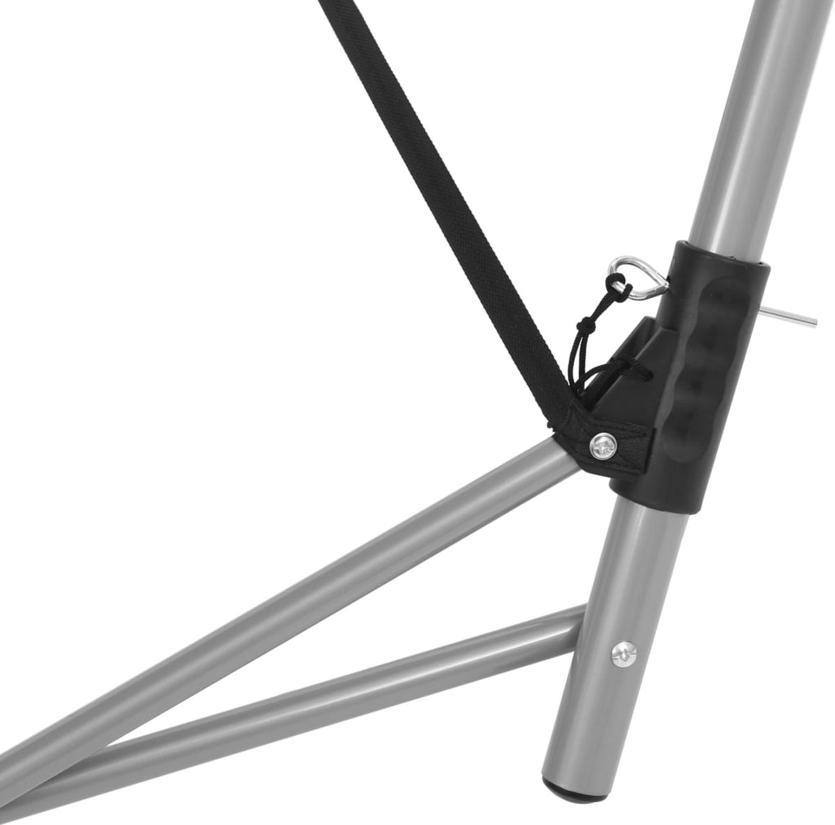 Vidaxl Hangmat Met Inklapbare Standaard - Grijs