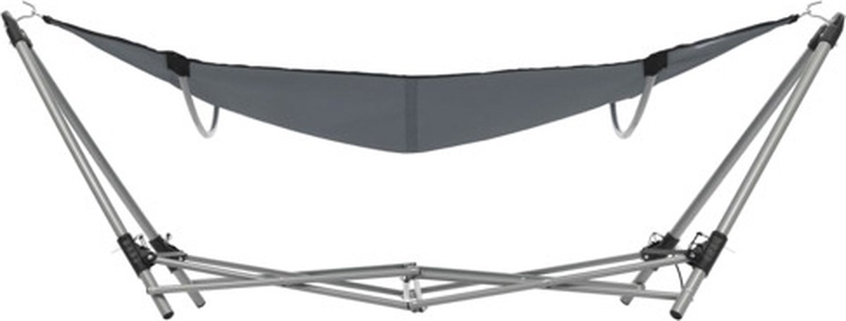 Vidaxl Hangmat Met Inklapbare Standaard - Grijs