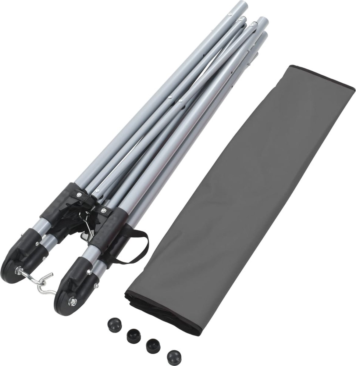 Vidaxl Hangmat Met Inklapbare Standaard - Grijs