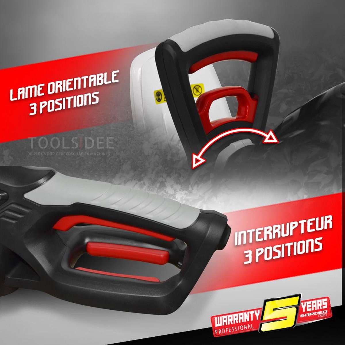 Gardeo Pro Heggenschaar Elektrisch 600 W - Zwart