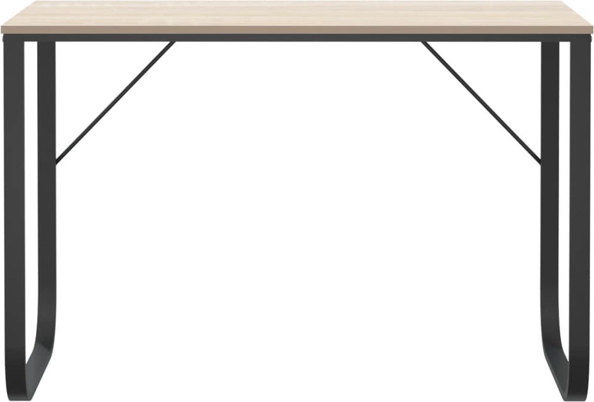 Vidaxl Computerbureau 110x60x73 Cm Spaanplaat En Eikenkleurig - Bruin