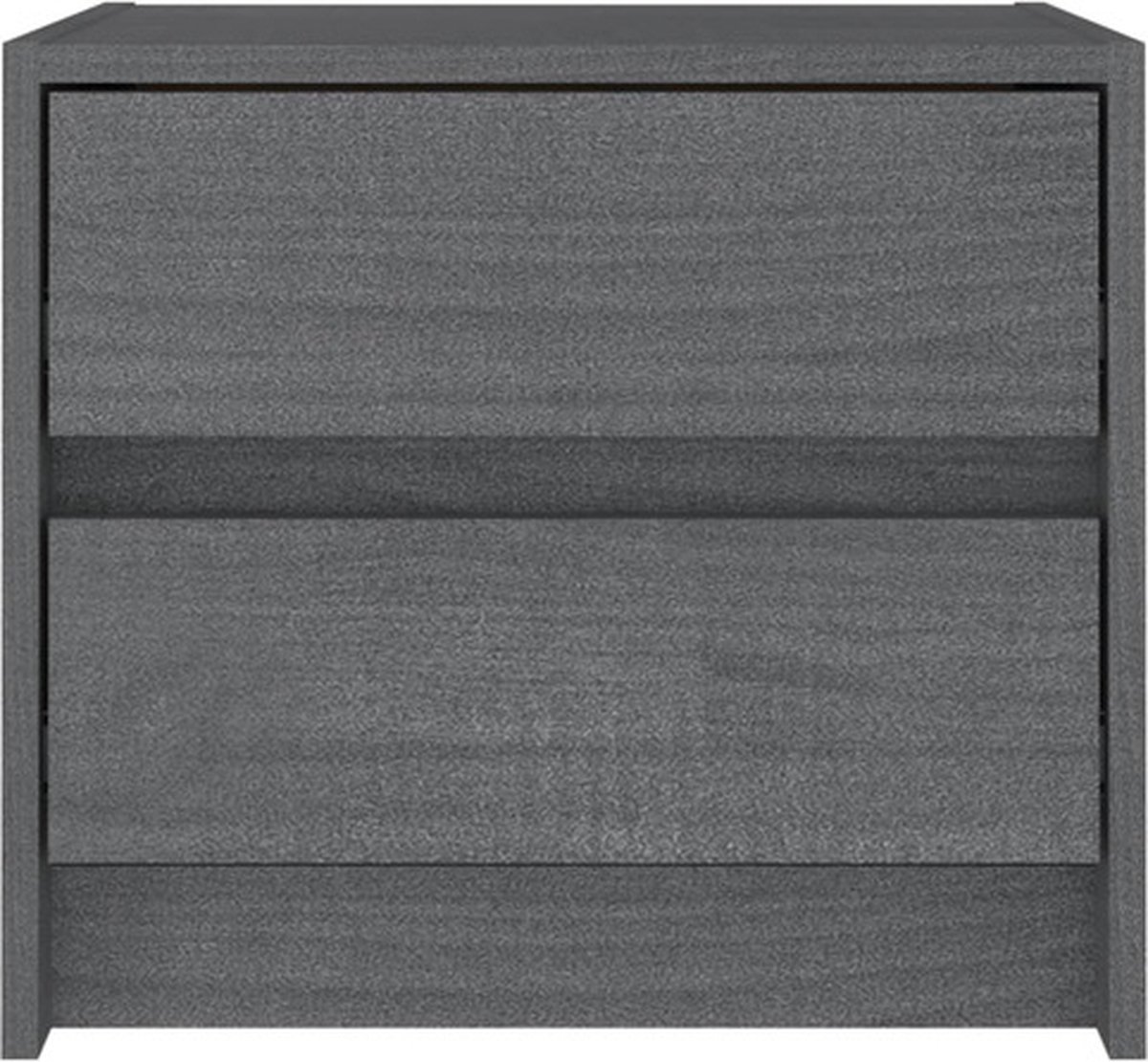 Vidaxl Nachtkastje 40x30,5x35,5 Cm Massief Grenenhout - Grijs