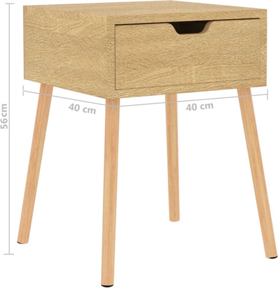 Vidaxl Nachtkastje 40x40x56 Cm Spaanplaat Sonoma Eikenkleurig - Bruin