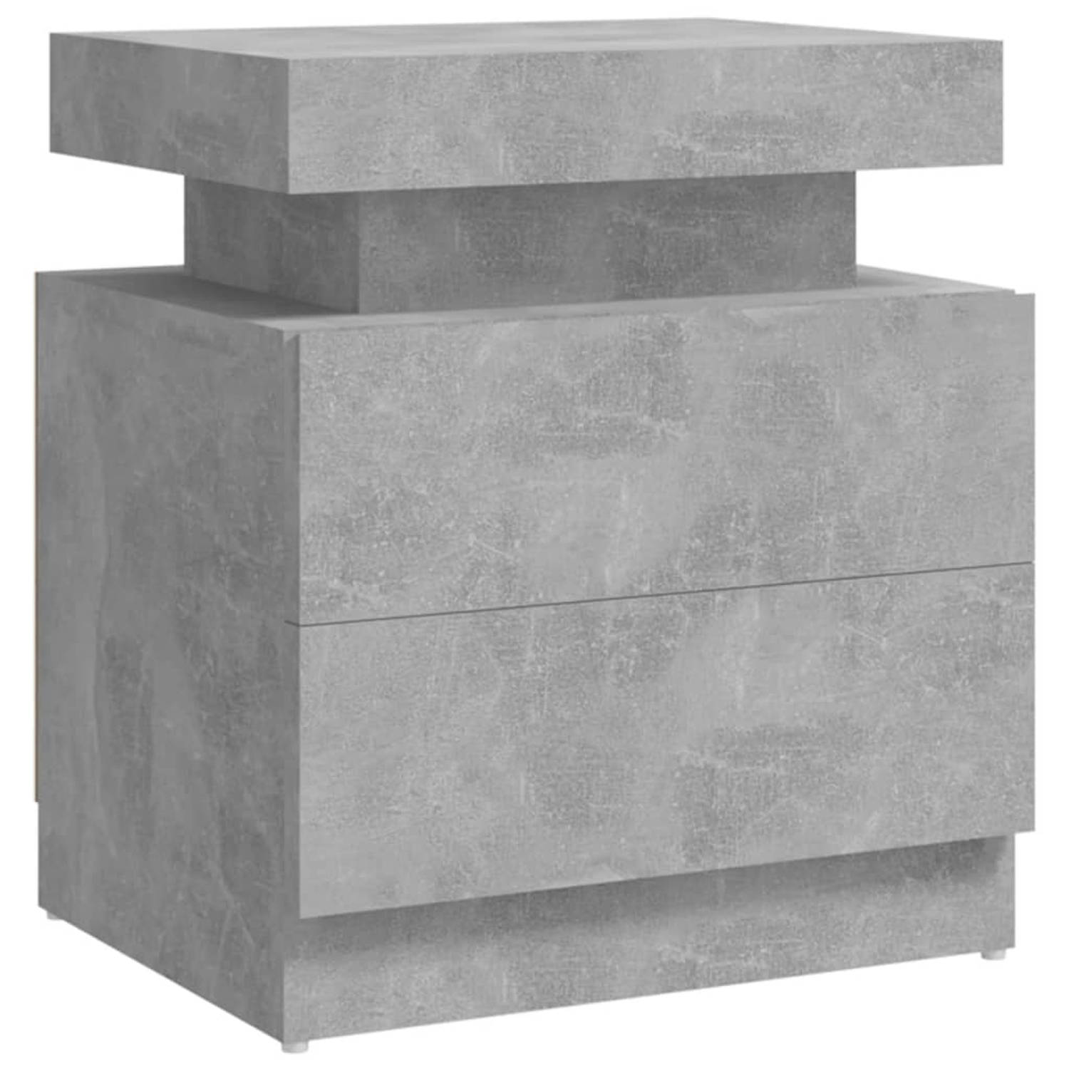 Vidaxl Nachtkastje 45x35x52 Cm Spaanplaat Beton - Gris