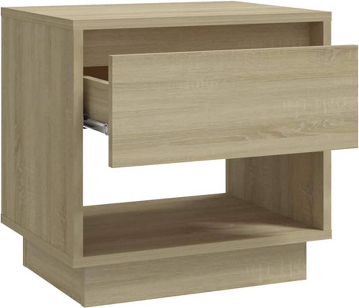 Vidaxl Nachtkastjes 2 St 45x34x44 Cm Spaanplaat Sonoma Eikenkleurig - Beige