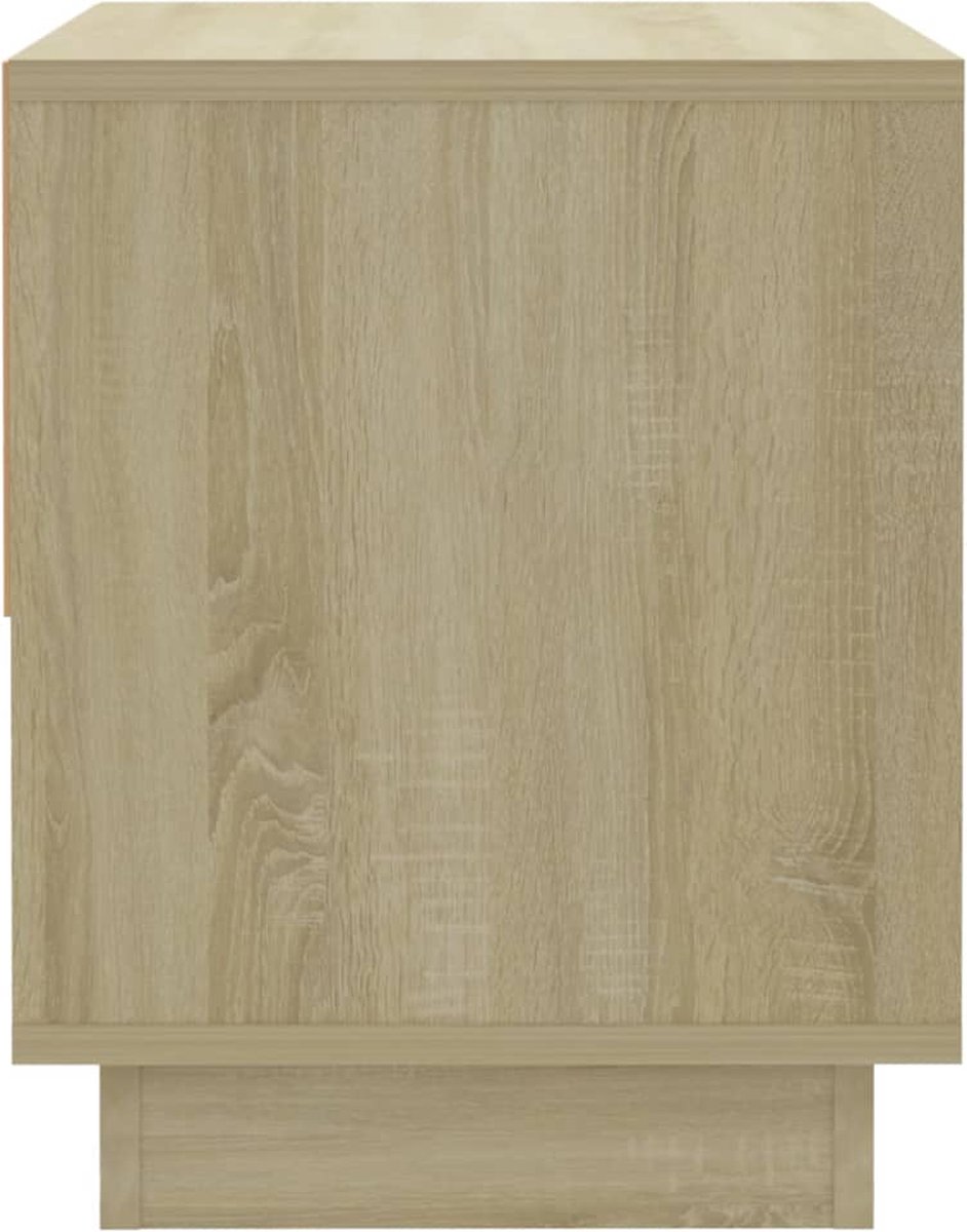 Vidaxl Nachtkastjes 2 St 45x34x44 Cm Spaanplaat Sonoma Eikenkleurig - Beige