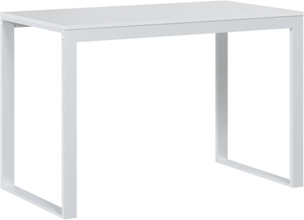 Vidaxl Computerbureau 110x60x73 Cm Spaanplaat - Blanco