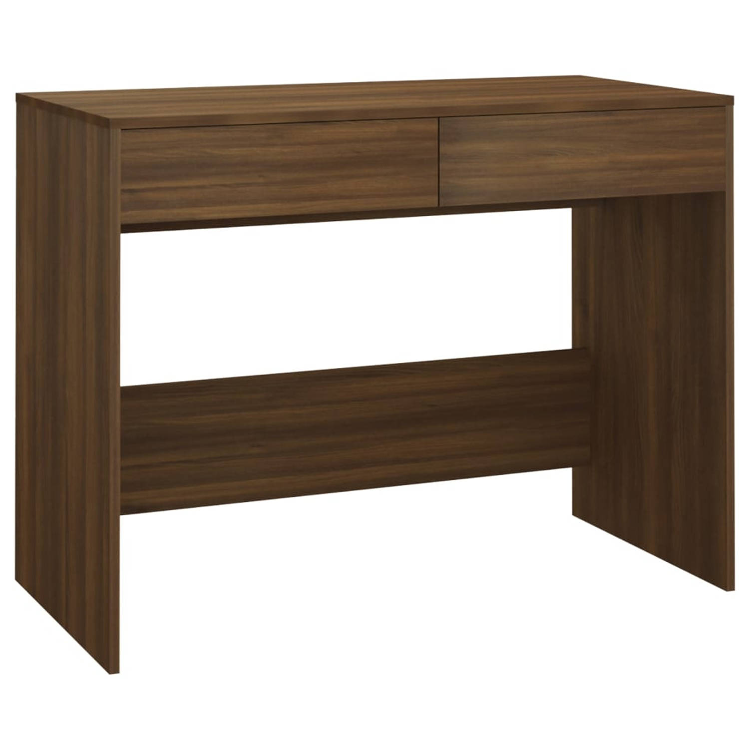 Vidaxl Bureau 101x50x76,5 Cm Spaanplaateikenkleurig - Bruin