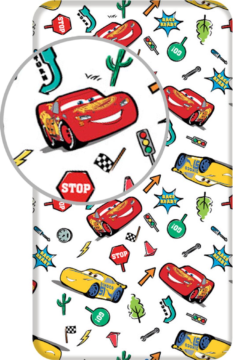 Disney Cars Hoeslaken - Eenpersoons - 90 X 200 Cm - Katoen