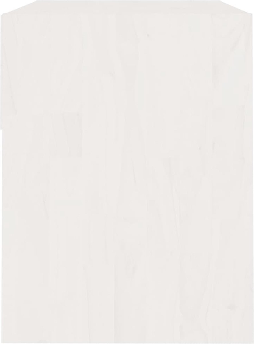 Vidaxl Nachtkastjes 2 St 40x31x40 Cm Massief Grenenhout - Wit