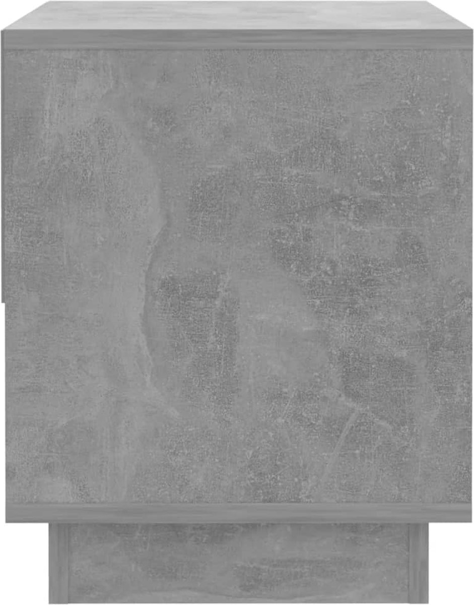 Vidaxl Nachtkastje 45x34x44 Cm Spaanplaat Beton - Grijs