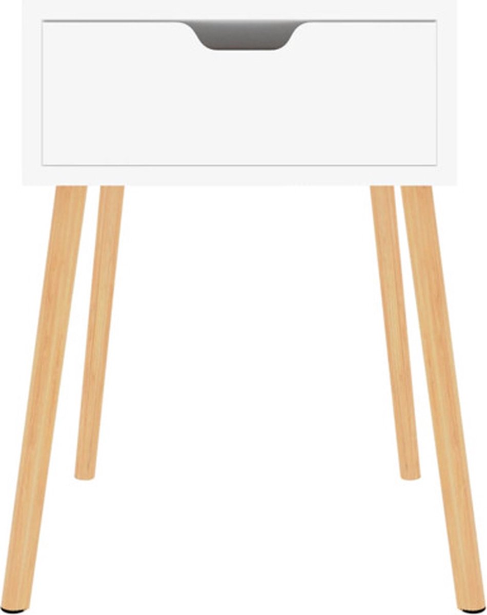 Vidaxl Nachtkastjes 2 St 40x40x56 Cm Spaanplaat Hoogglans - Wit