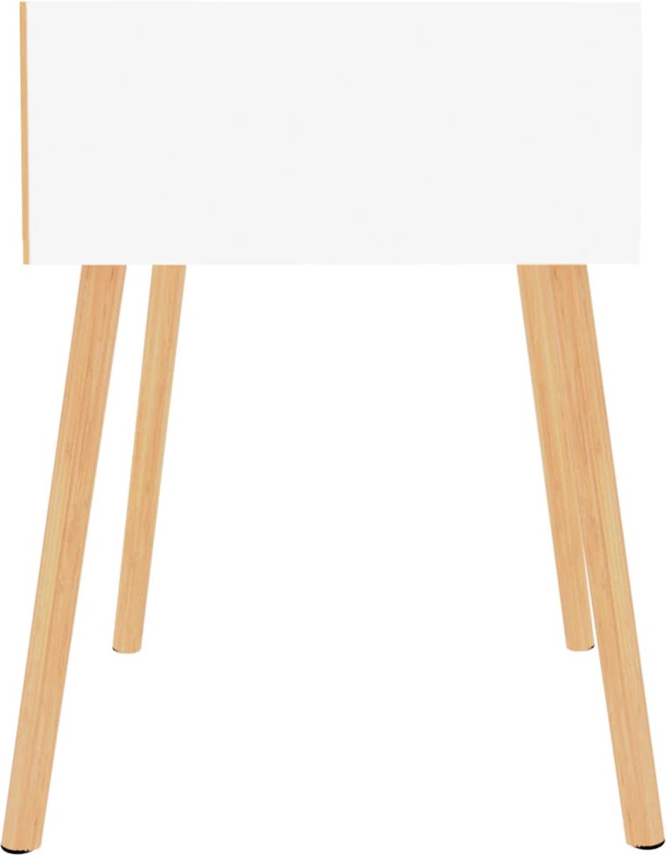 Vidaxl Nachtkastjes 2 St 40x40x56 Cm Spaanplaat Hoogglans - Wit