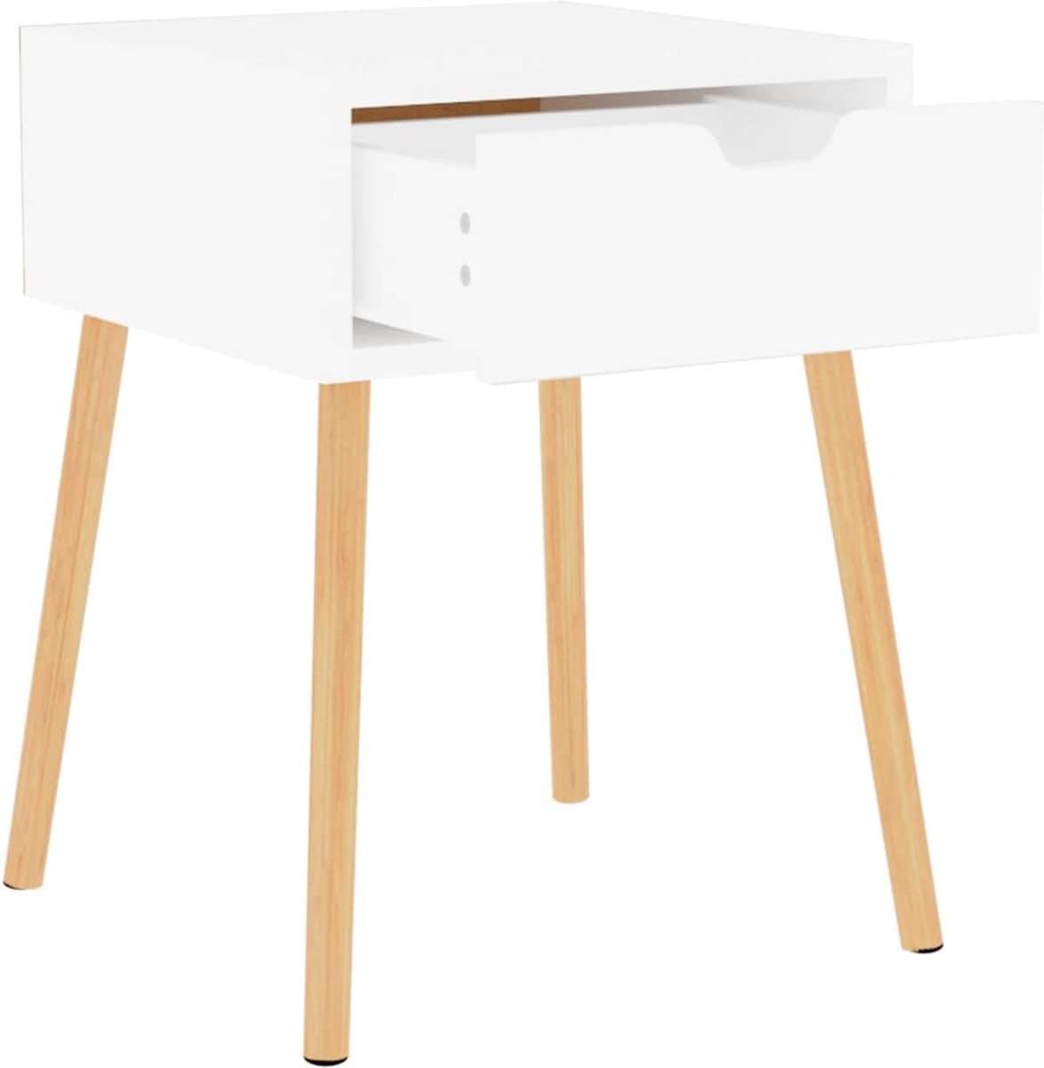 Vidaxl Nachtkastjes 2 St 40x40x56 Cm Spaanplaat Hoogglans - Wit