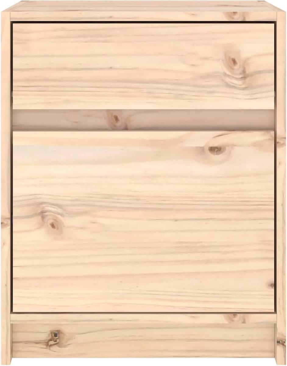 Vidaxl Nachtkastjes 2 St 40x31x50 Cm Massief Grenenhout - Bruin