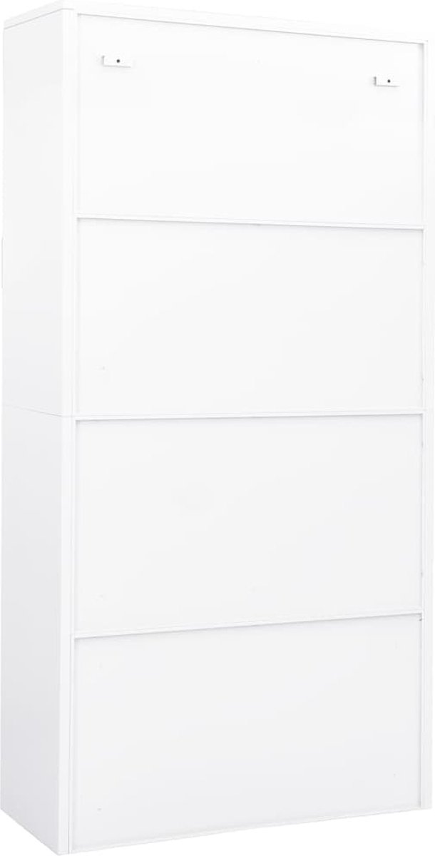 Vidaxl Kantoorkast 90x40x180 Cm Staal - Wit