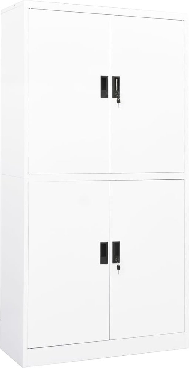 Vidaxl Kantoorkast 90x40x180 Cm Staal - Wit