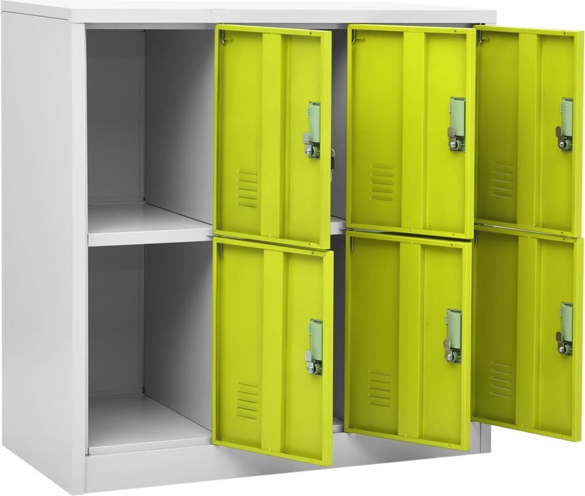 Vidaxl Lockerkast 90x45x92,5 Cm Staal Licht En - Groen