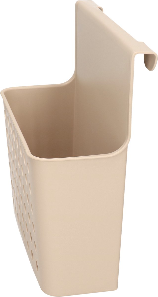 Forte Plastics Badkamer/keuken Hang Opbergmandjes/organizers Taupe 26 X 24 Cm - Opbergmanden