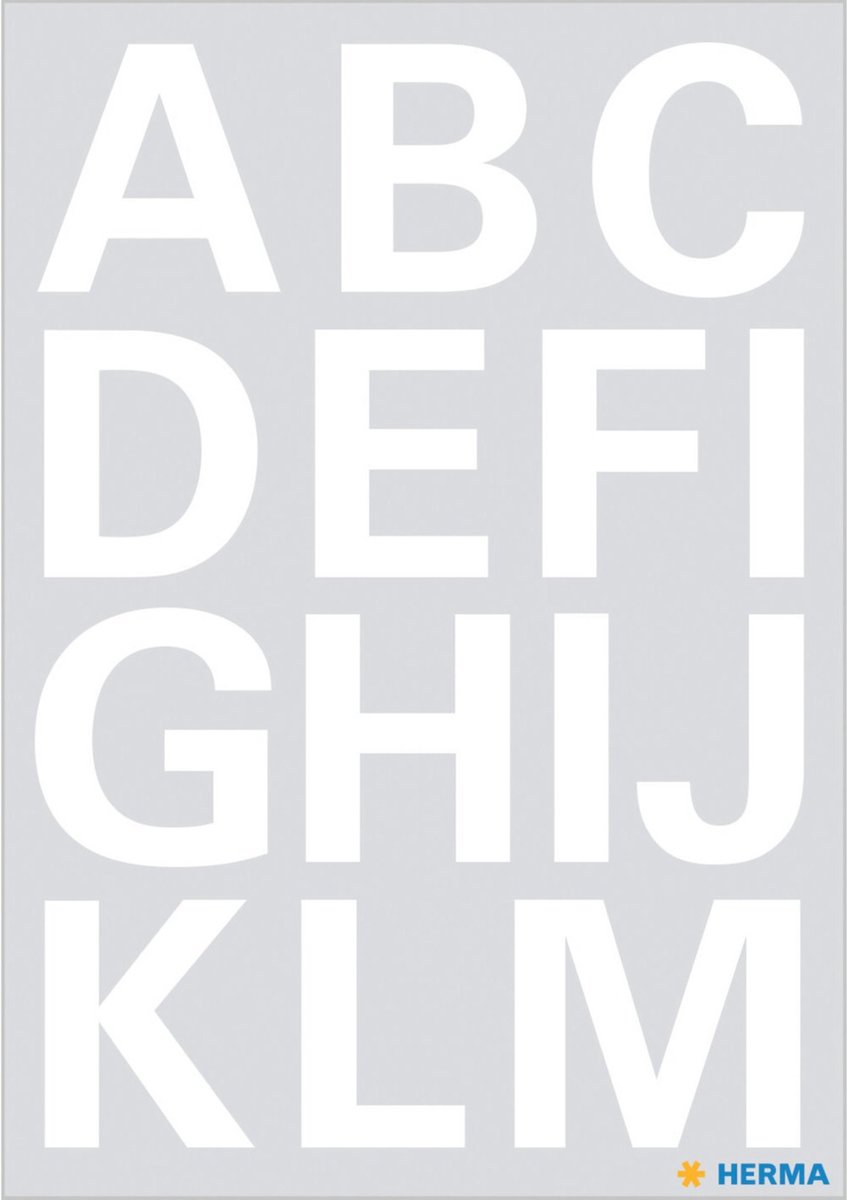 Stickervelletjes 28x Alfabet Plak Letters A-z 25 Mm - Stickers - Wit