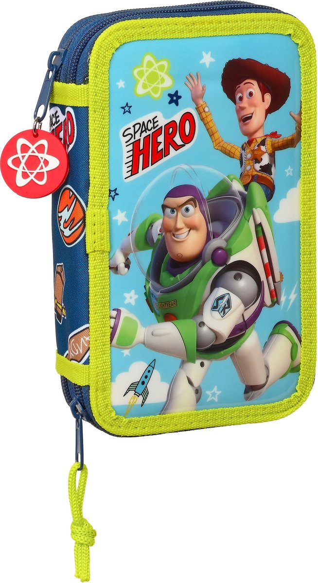 Toy Story Gevuld Etui Space Hero - 28 Stuks - 19,5 X 12,5 X 4 Cm- Polyester - Blauw