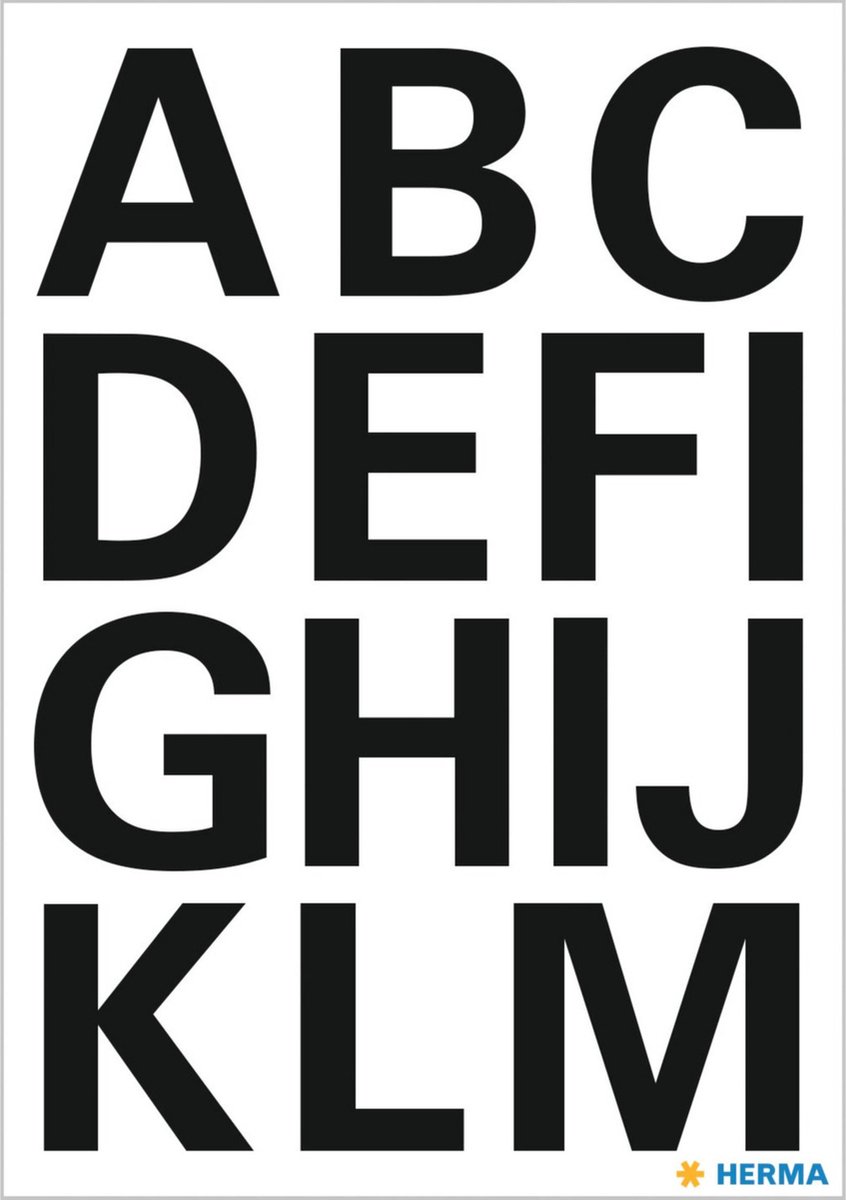 Stickervelletjes 28x Alfabet Plak Letters A-z 25 Mm - Stickers - Zwart