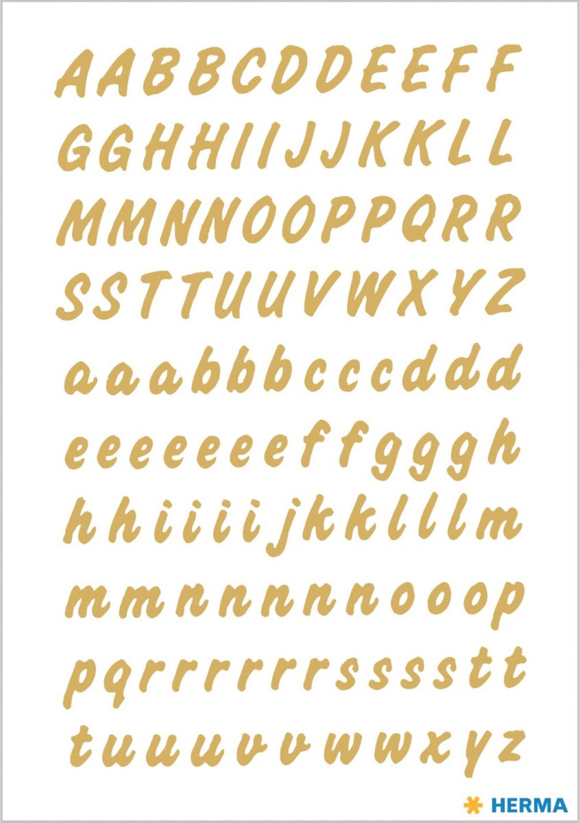 Stickervellen 220x Alfabet Plak Letters A-z/transparant 8 Mm - Stickers - Goud