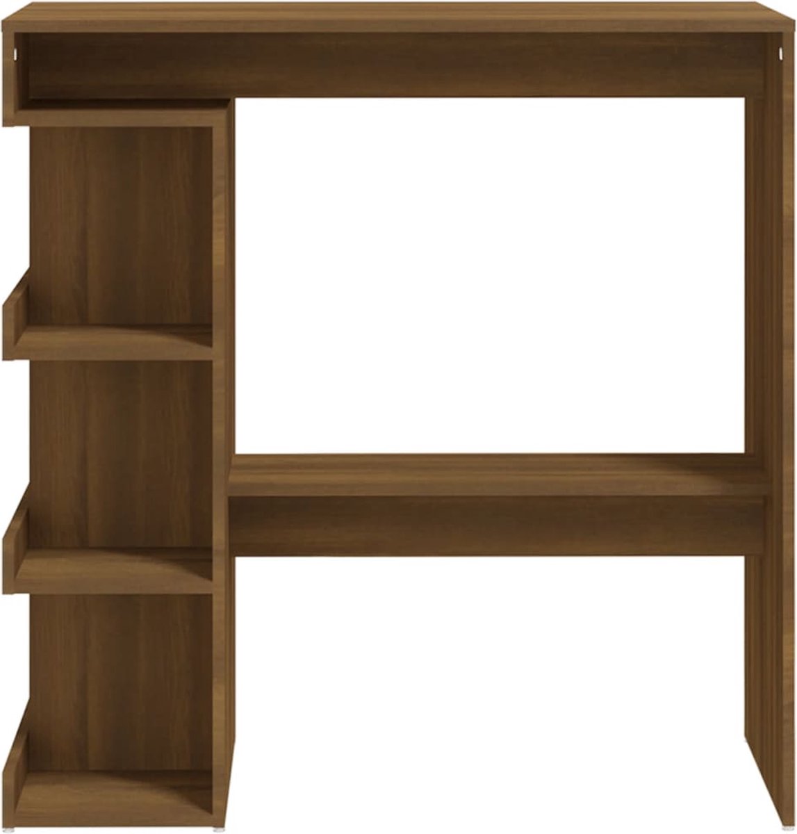 Vidaxl Bartafel Met Opbergrek 100x50x101,5 Cm Spaanplaat Eiken - Bruin