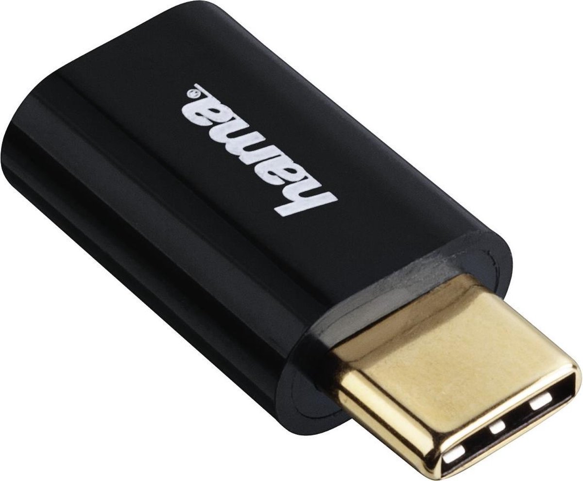 Hama 00135723 kabeladapter/verloopstukje USB Type-C USB Micro B - Zwart